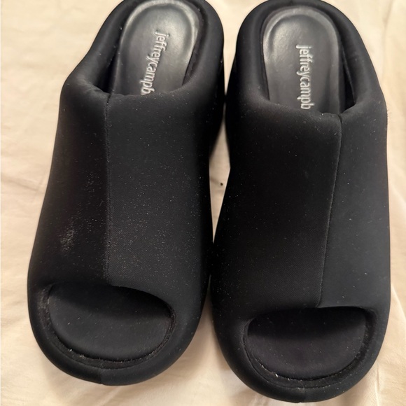 Jeffrey Campbell Black Women's Slide slip ins puffy soft - Picture 5 of 9